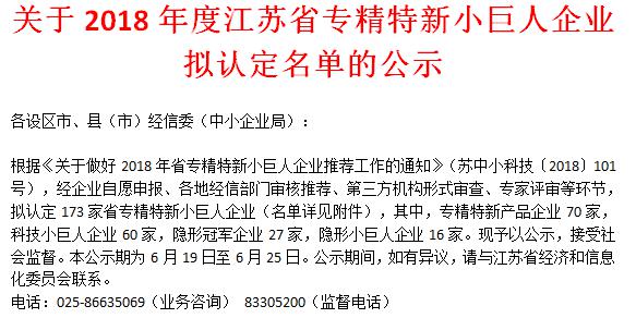 喜訊！日聯(lián)科技榮獲“江蘇省科技小巨人企業(yè)”